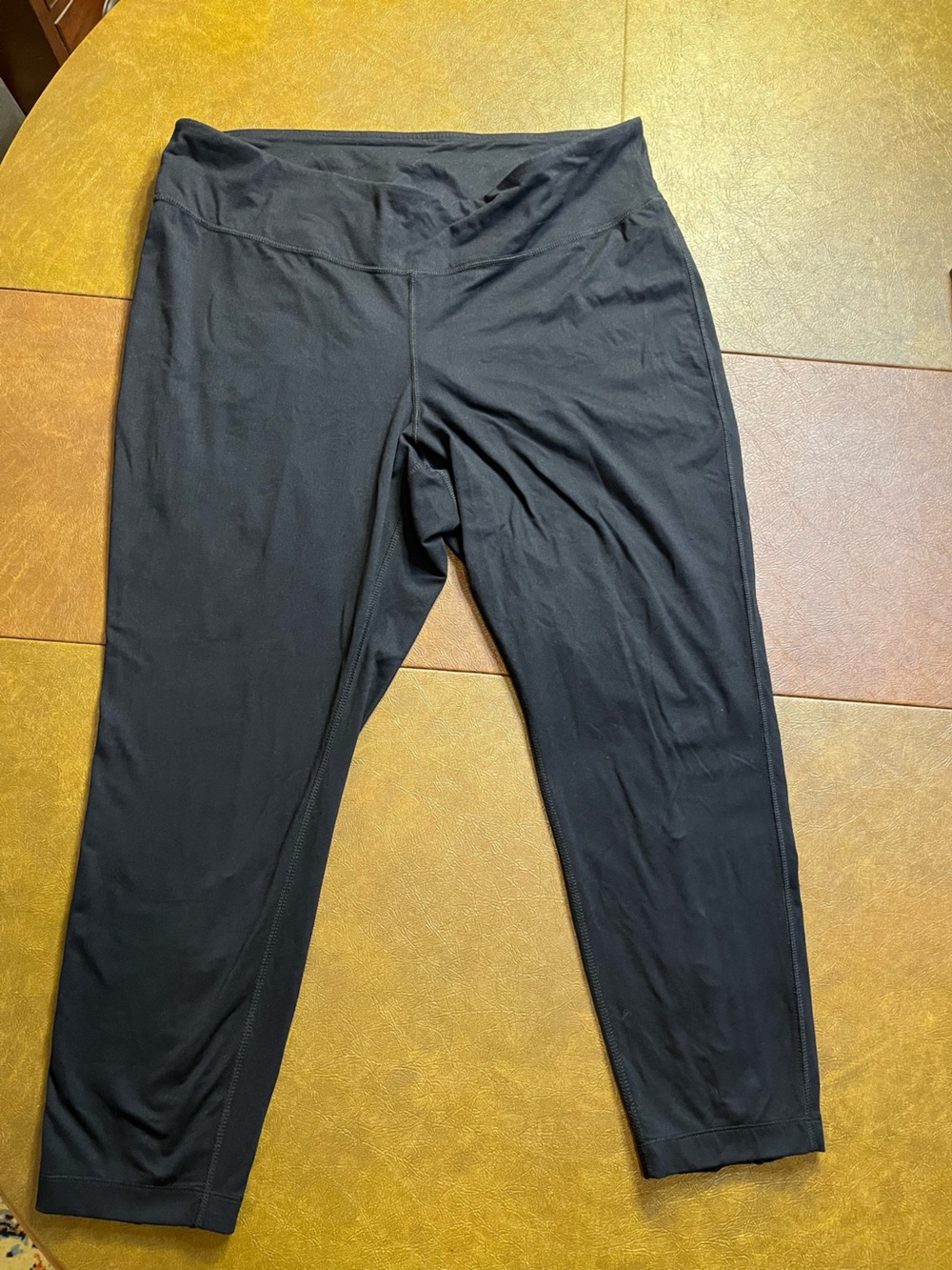 J Jill Capri Leggings Black Out and About Laceback Size 2X